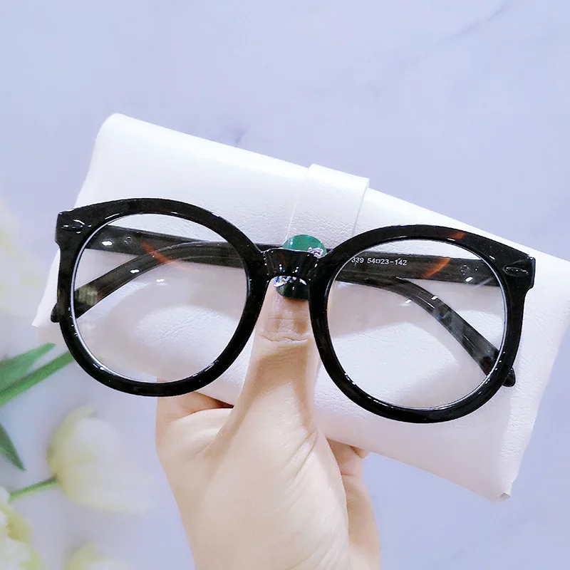 

Shortsightedness Eyewear Frame Anti Blue Computer Glasses Anti Glare Eyeglasses Frame Women Round Clear Lens Glasses