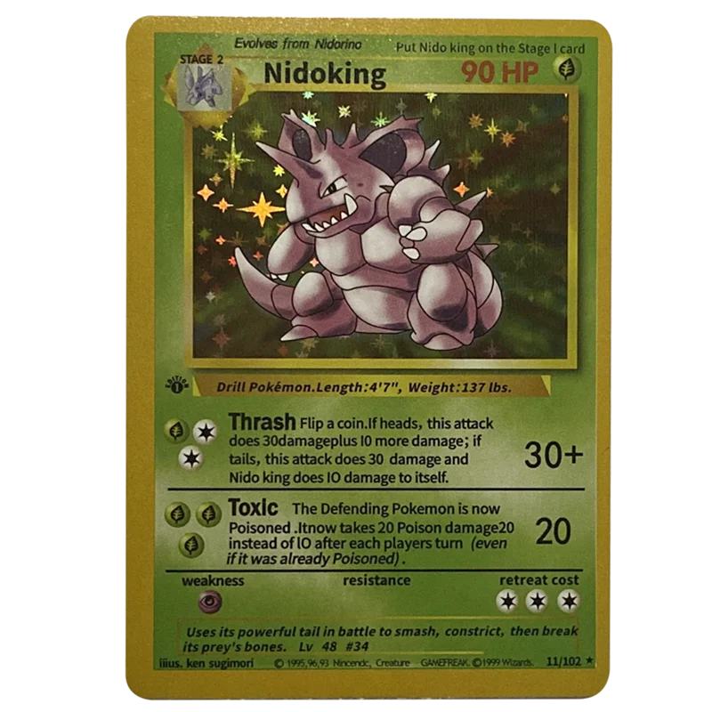 Tarjetas originales de Pokemon Flash, tarjetas de juego de colecci&oacute;n de 1996 a&ntilde;os, Pickup, Charizard, Blastoise, Venusaur, Mewtwo, 11 Uds.-1