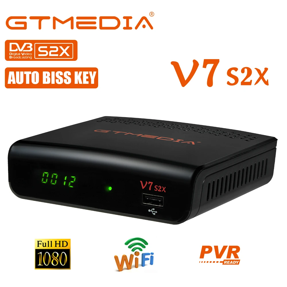 Atualização do Receptor de gt Receptor de Satélite Gtmedia Original 1080p Media V7s hd H.265 Usb Wi-fi Nenhum Aplicativo Incluído v7 S2x Dvb-s2