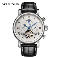 luxury tourbillon watches men automatic mechanical wristwatches moon phase watch waterproof shockproof relogio masculino 2020