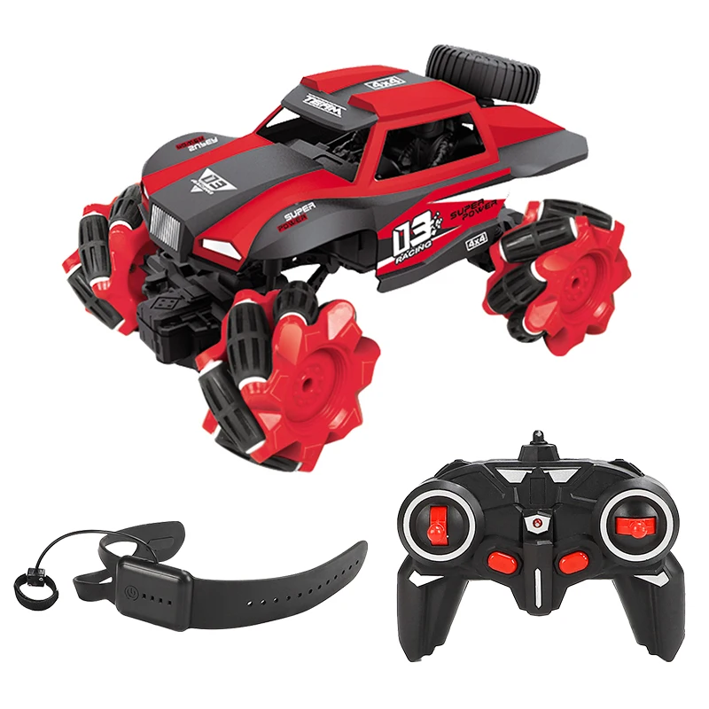 

RC Car 1:16 4WD Radio Control Stunt Car Gesture Induction Twisting Off-Road Vehicle LED Light Climb Crawler Model Toys for Kids