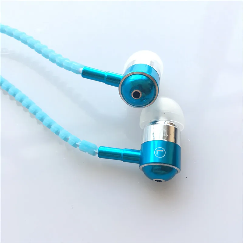 Светящиеся безопасные спортивные наушники 3 5 мм металлическая молния