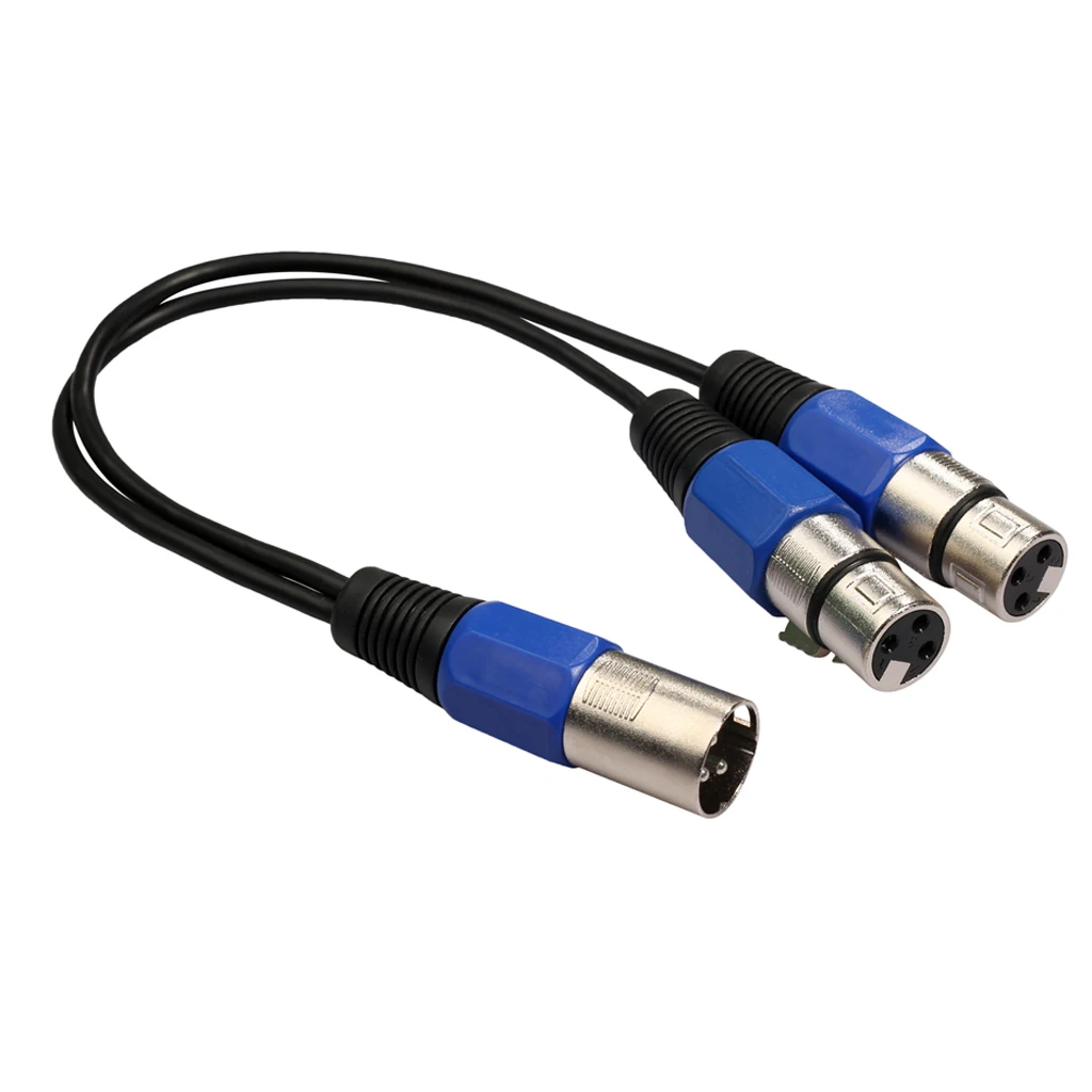 1 шт. 3pin XLR штекер Джек на 2-портный Dual Женская Y разветвитель кабеля адаптера