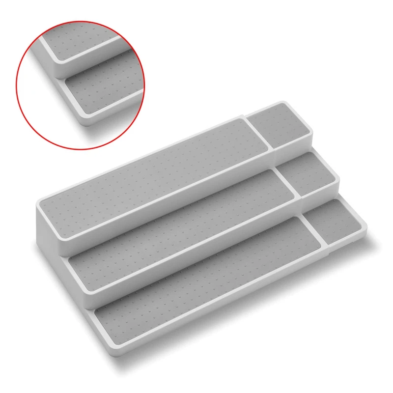 Расширяемая полка органайзер набор шкафов 3 уровня скользящая подкладка