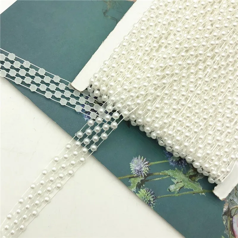 Дешевая винтажная вышитая жемчужина 10 ярдов в партии Лента из бисера с кружевной