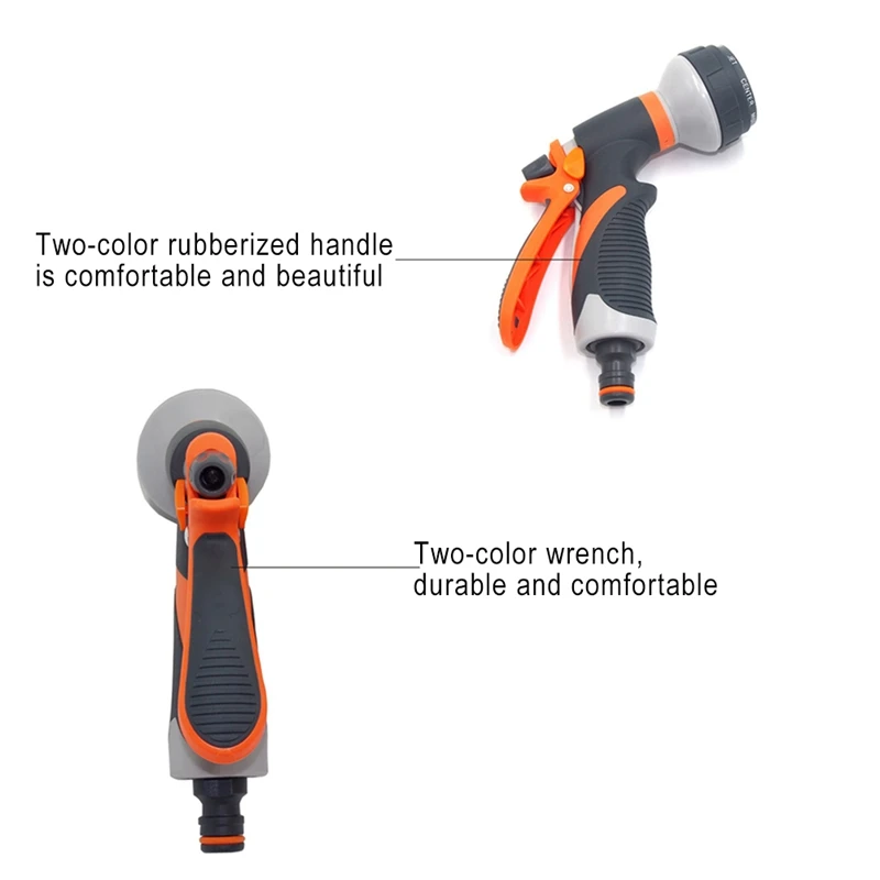 

Professional Garden Hose Nozzle, 8 Adjustable Watering Modes, Metal Body And Handle, For Watering Lawns And Gardens For Dog Pet