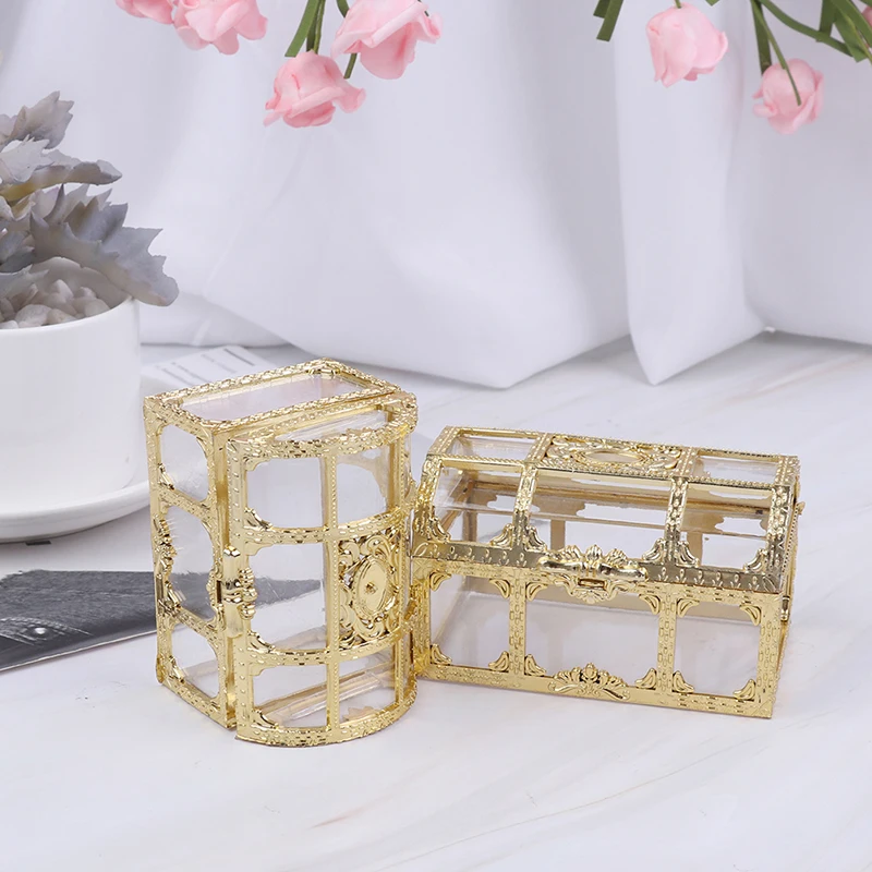 Transparent Gold Sweet Candy Box Case Chocolate Gift Romantic Wedding Favor Party Decoration Creative | Дом и сад