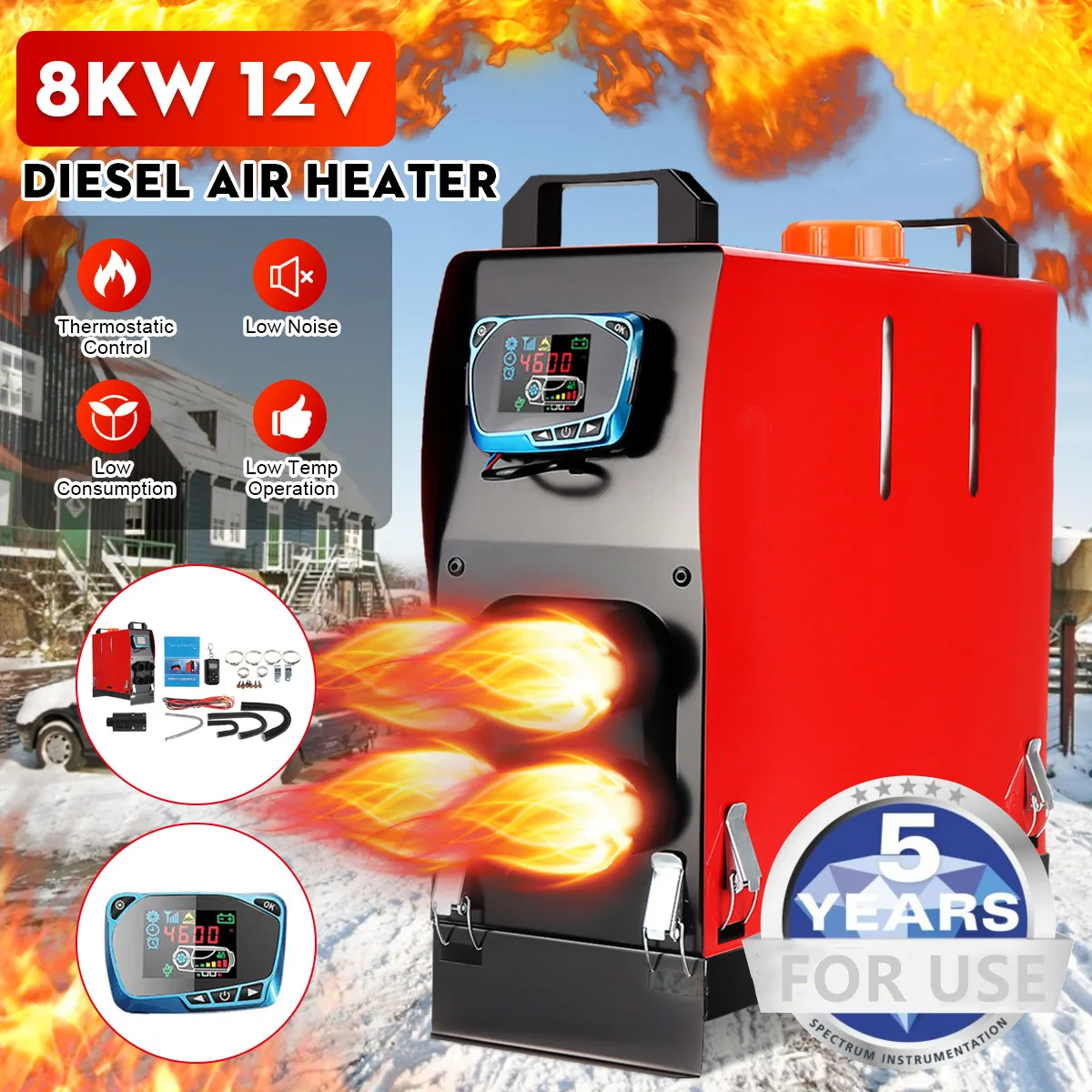 Универсальный дизельный Обогреватель 1 8 кВт регулируемый автомобильный