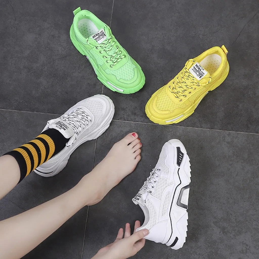 Массивные кроссовки увеличивающие рост спортивная обувь женская модная