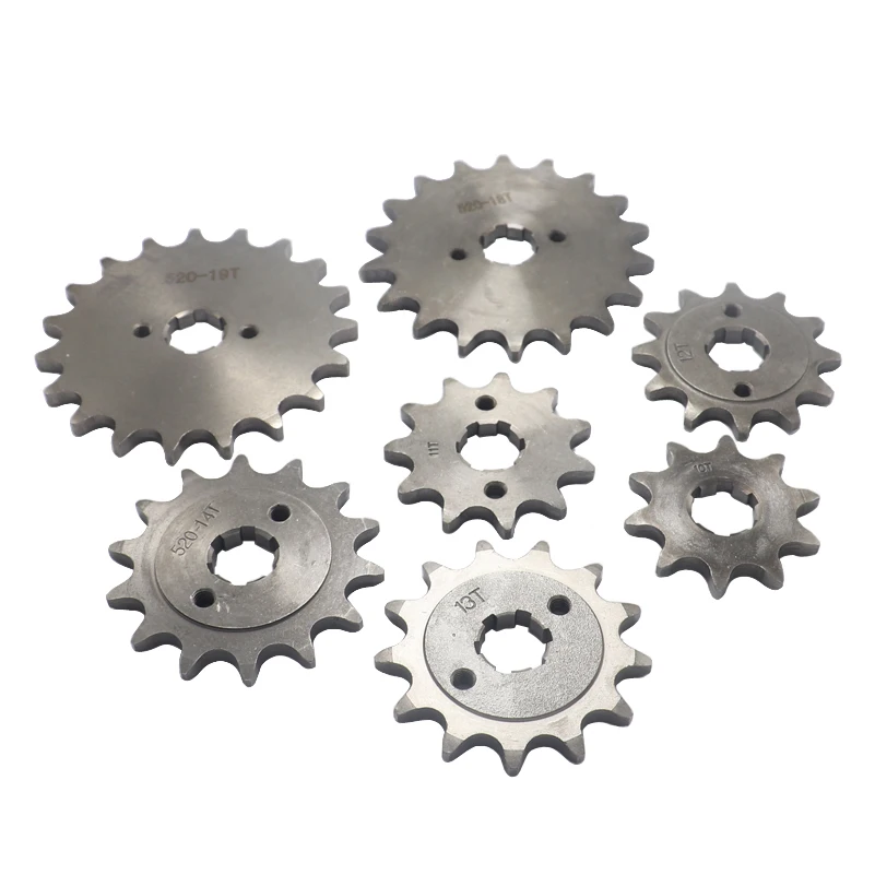 

520# 20mm 10T 11T 12T 13T 14T 15T 16T 17T 18T 19T 20T Front Engine Sprocket For Honda Lifan ZongShen YCF ATV Quad Dirt Pit Bike