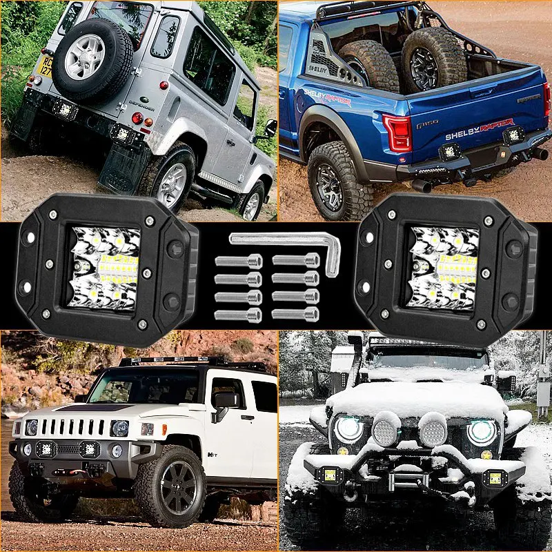 VISORAK 5 &quotдюймов 12V 24V внедорожные заподлицо светодиодный стручки внедорожник