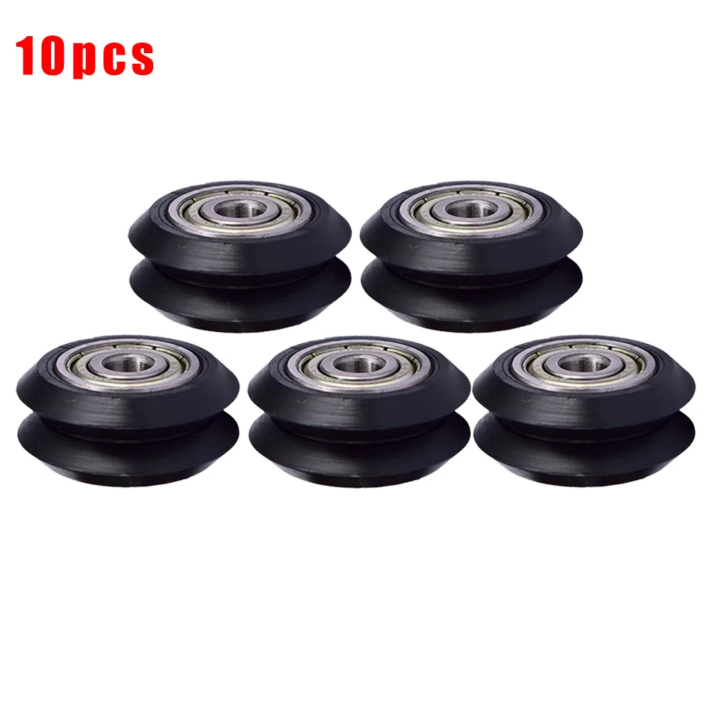 

Accessories Bearing Wheels Replaces Replacement 10pcs V-type Plastic Pulley
