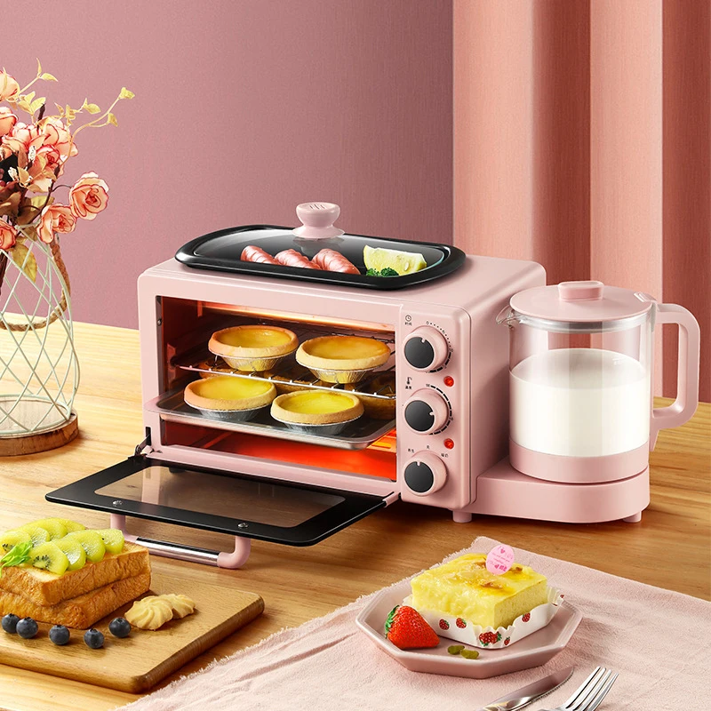 Günstig 220V Haushalt Elektrische Ofen Gebraten Ei Kaffee Maschine Frühstück Maschine Vier-In-One-Multi-Funktion Dampfenden Backen
