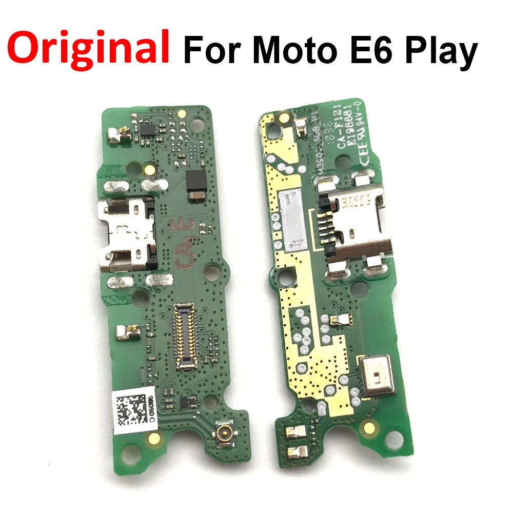 

10 шт./лот, usb-порт для зарядки, плата зарядного устройства, гибкий кабель для Motorola Moto E6 Play E6s, разъем для док-станции с микрофоном