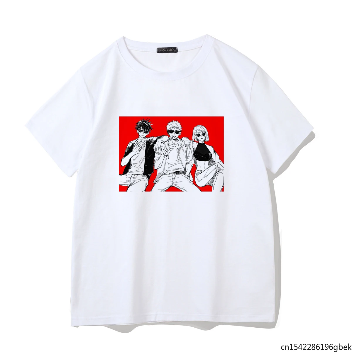 

Jujutsu Kaisen T-shirt Anime Casual Big Size Hip-hop Fun Harajuku Fashion Loose Ulzzang Tops Streetwear Women Clothing