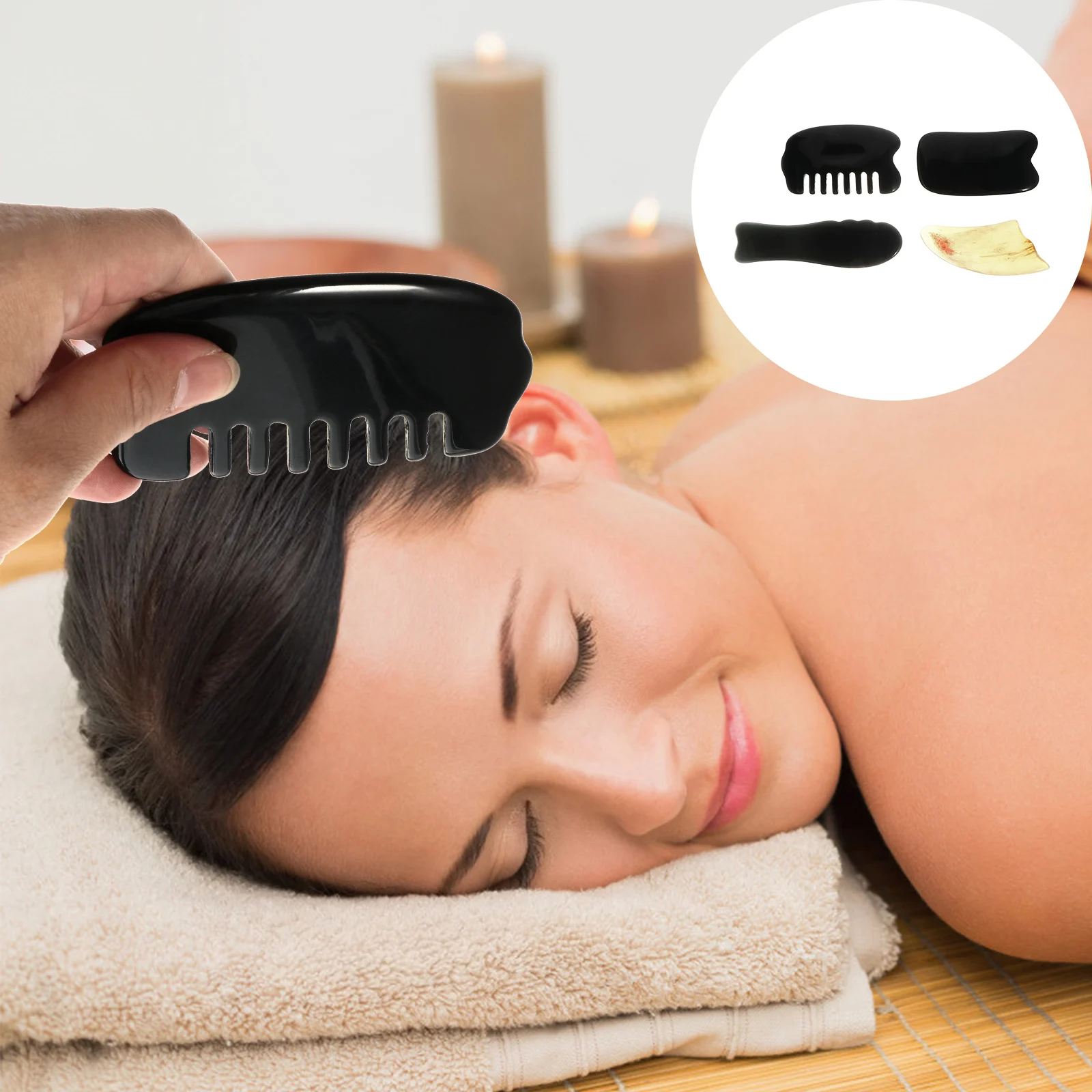 

4Pcs Scrappers Durable Practical Comfortable Gua Sha Tool Gua Sha Board For Women Manual Massage Care Tools