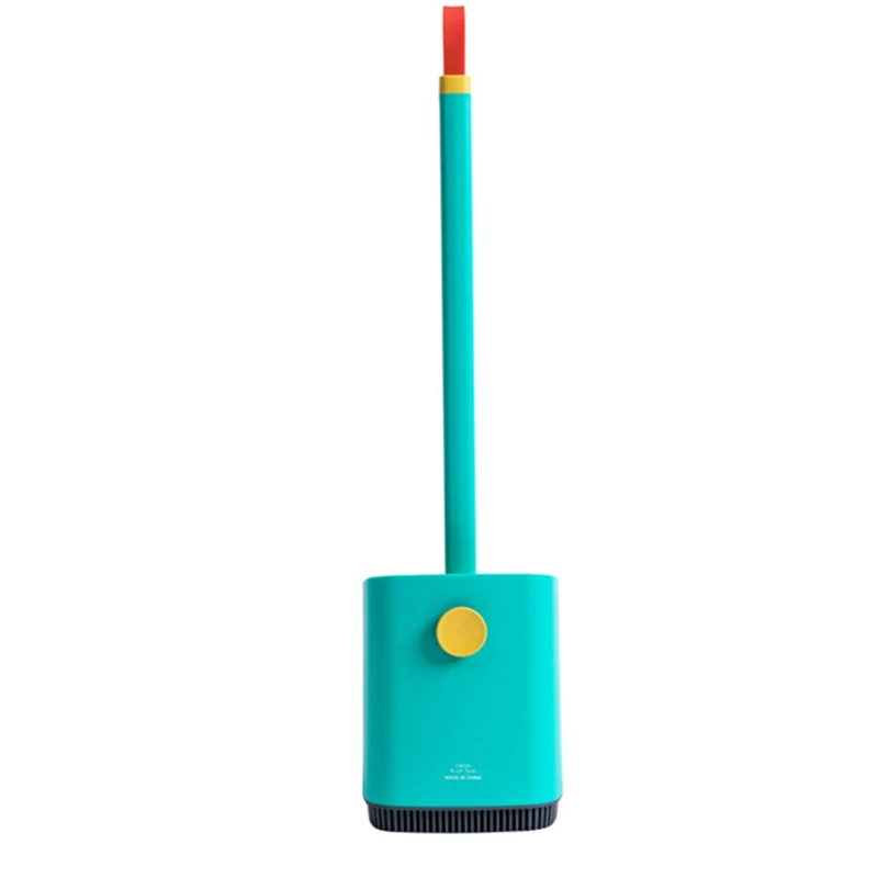 

Toilet Brush Silicone Flat Head Flexible Soft Bristles Brush With Quick Drying Holder Set For Bathroom Accessory Gap Cleaning