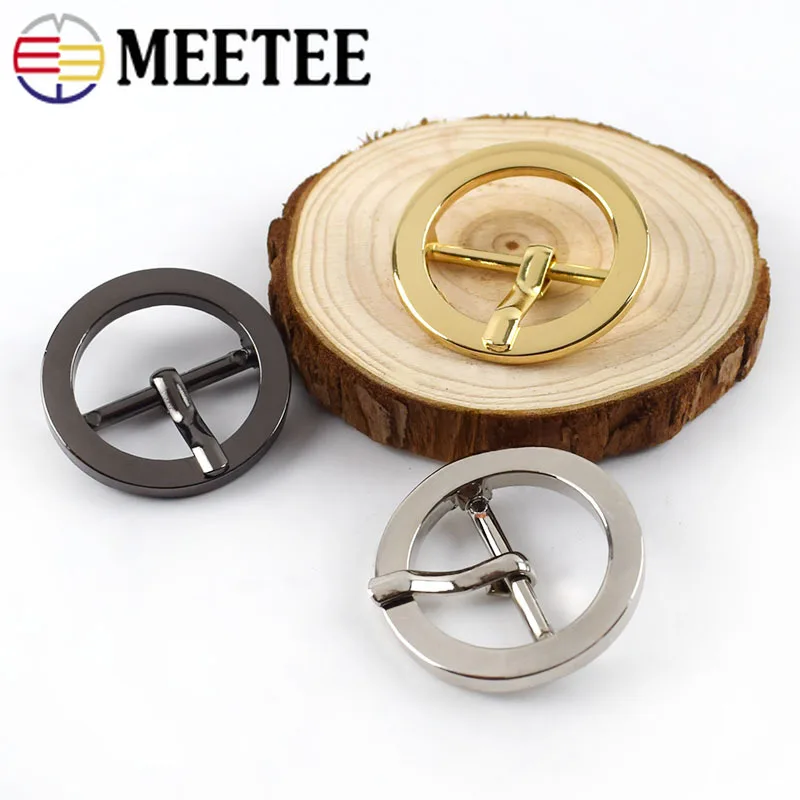 

Meetee 10/20/50pcs ID25mm Metal Pin Buckle for Bag Shoes Strap Belt Adjust Hook Webbing Buckles Snap Clasp DIY Luggage Accessory