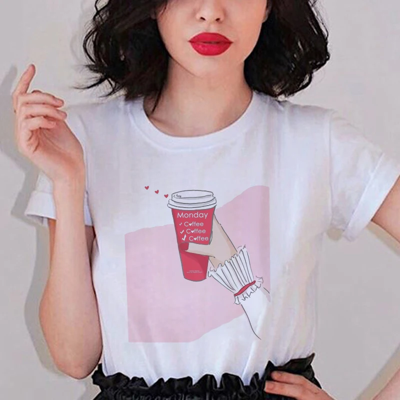 Nutella Kawaii Футболка с принтом для женщин 90s Harajuku футболка девочек Корейский Модный