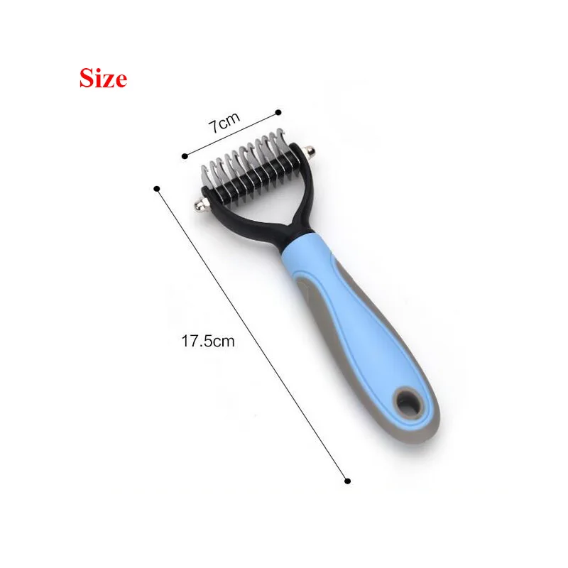 Гребень для удаления волос домашних животных двухсторонняя щетка из нержавеющей