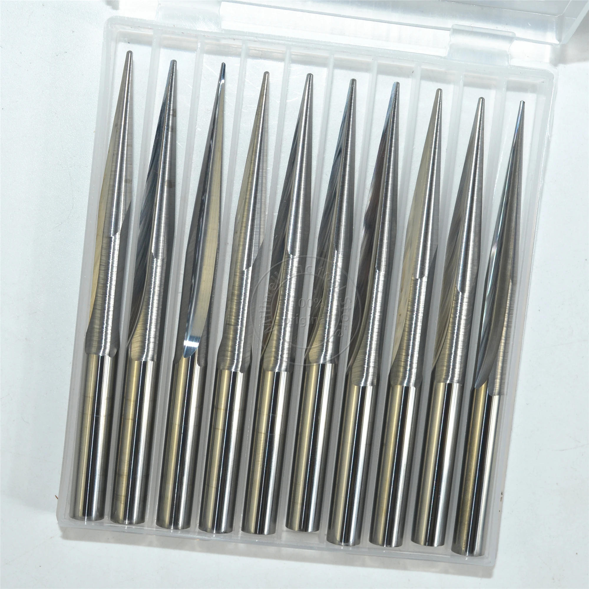 5 шт.-6 мм * 10 ° R0.5 80L карбидная торцевая фреза с ЧПУ для деревообработки Концевая