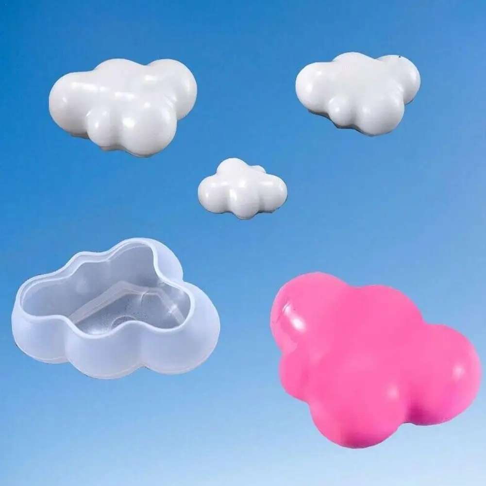 

3D Cloud Shape Chocolate Silicone Mold Mousse Fondant Cube Mould Cake Decoration Candle Pudding Soap Candy Tool Baking Ice J3S3