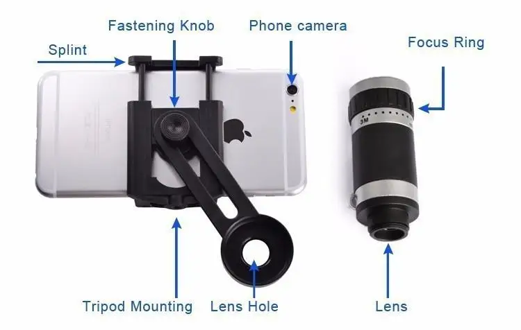 Универсальный комплект для камеры телефона с объективом 8X зум телеобъективы