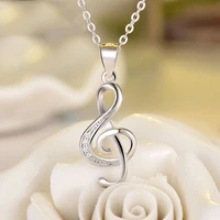 jrsr new 100 925 sterling silver musical note pendant necklaces 2020 women fashion diy jewelry mothers day gifts free shipping