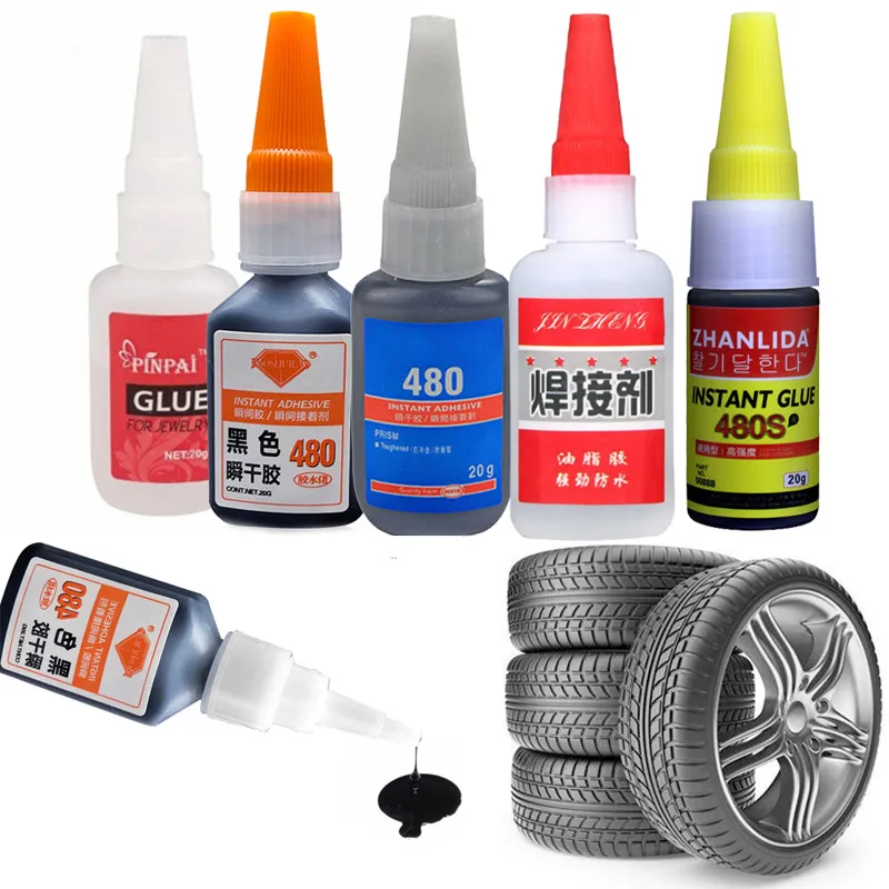 Клей для ремонта автомобильных шин черные клейкие уплотнители 480S 20g герметик