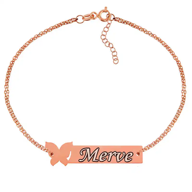 

Sterling silver Personalized Butterfly Is Womens Bracelet