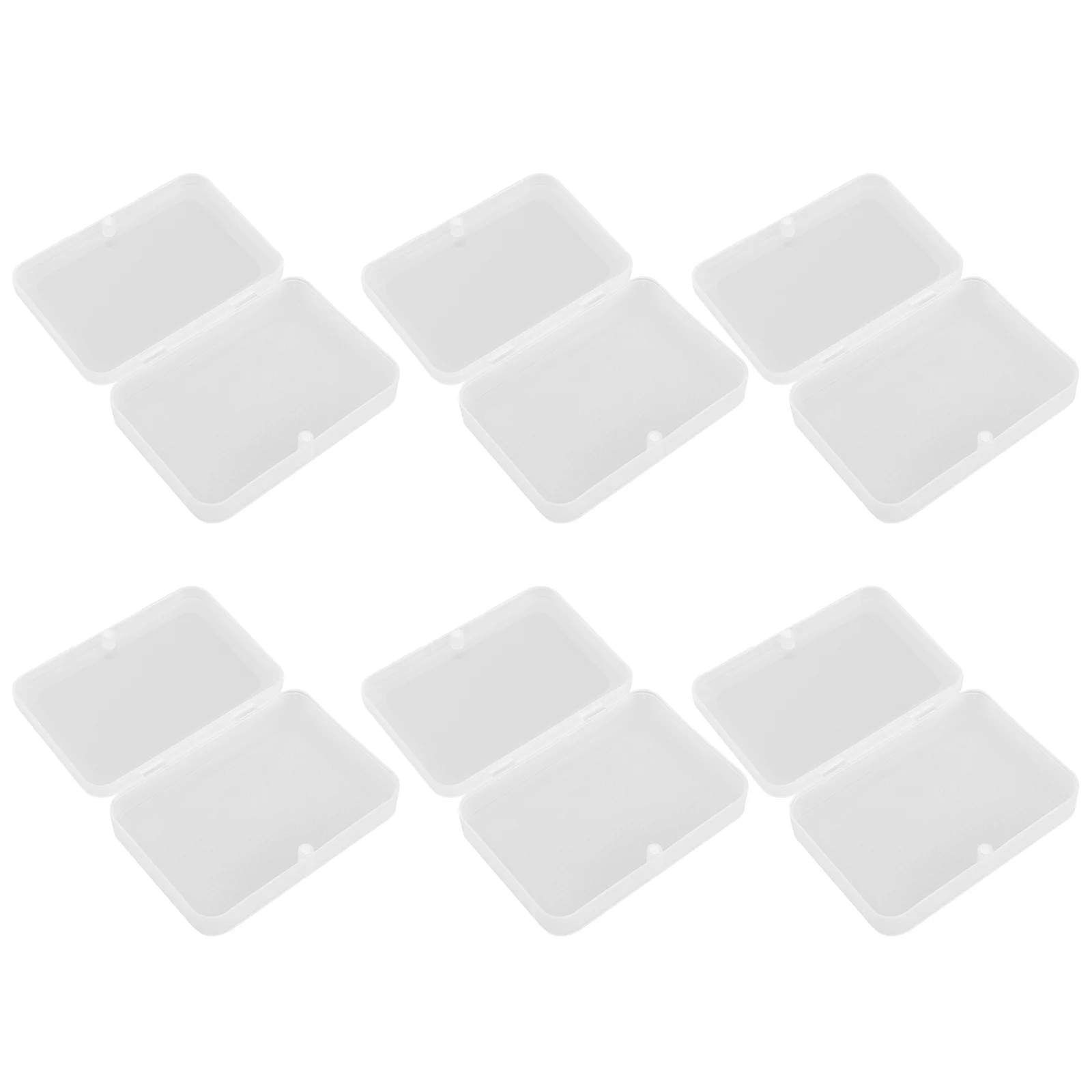 6Pcs Plastic Poker Cards Boxes Useful Cards Cases Rectangular Storage Boxes