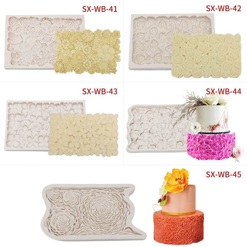 3D силиконовая форма для украшения торта с цветами розы инструменты сахарного