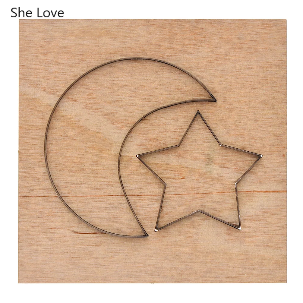 05 She Love Star Moon в форме листа металлические кожаные режущие Штампы деревянные штампы режущие формы Diy кожаные штамповки ручной работы инструменты - Цвет: 05