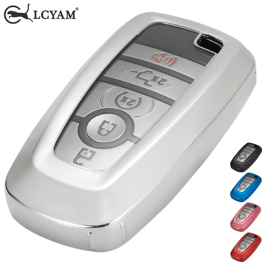 

Key Fob TPU Cover Glossy Protective Case Fits for Ford F150 Edge Mustang Fusion Ecosport Explorer Expedition 3/4/5 Button
