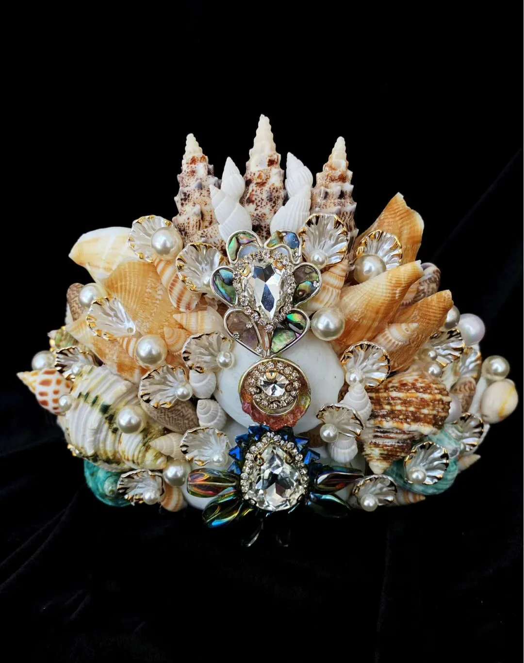 Головной убор Русалка ореол жемчужная оболочка Корона гребешок раковина