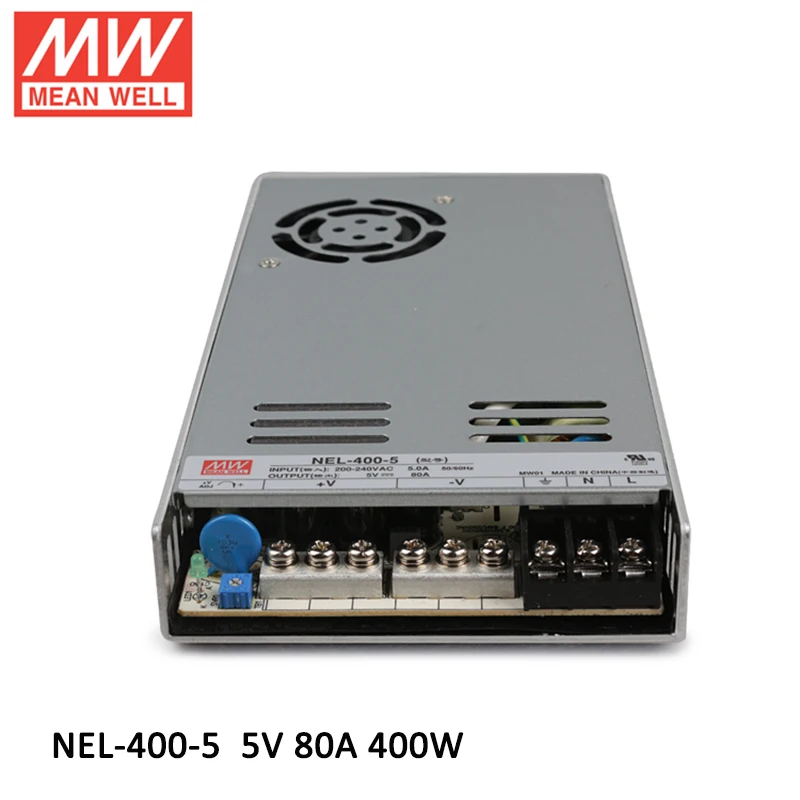MEAN WELL NEL 400 5 80A 5V DC Светодиодный дисплей Источник питания Формальное покрытие PSU