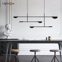 scandinavian minimalist restaurant chandeliers post modern coffee shop decorative lights line lamp
