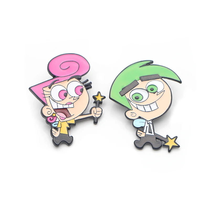 Броши Pretty oddbirds из цинкового сплава с медалью милыми символиками для рюкзака