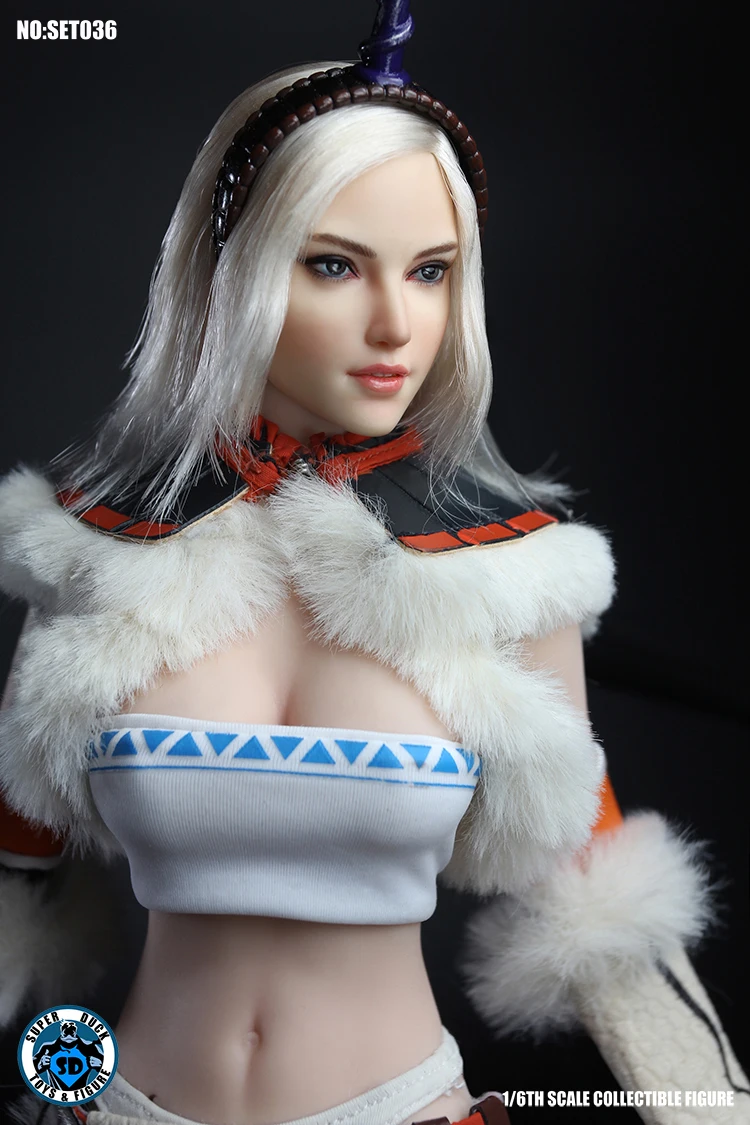 1/6 SET036 сексуальный женский монстр Охотник Единорог голова комплект одежды для 1" Женский PH кукла S10D фигура тела