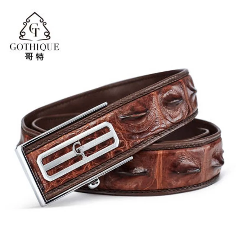 Мужской ремень из натуральной крокодиловой кожи с автоматической пряжкой |