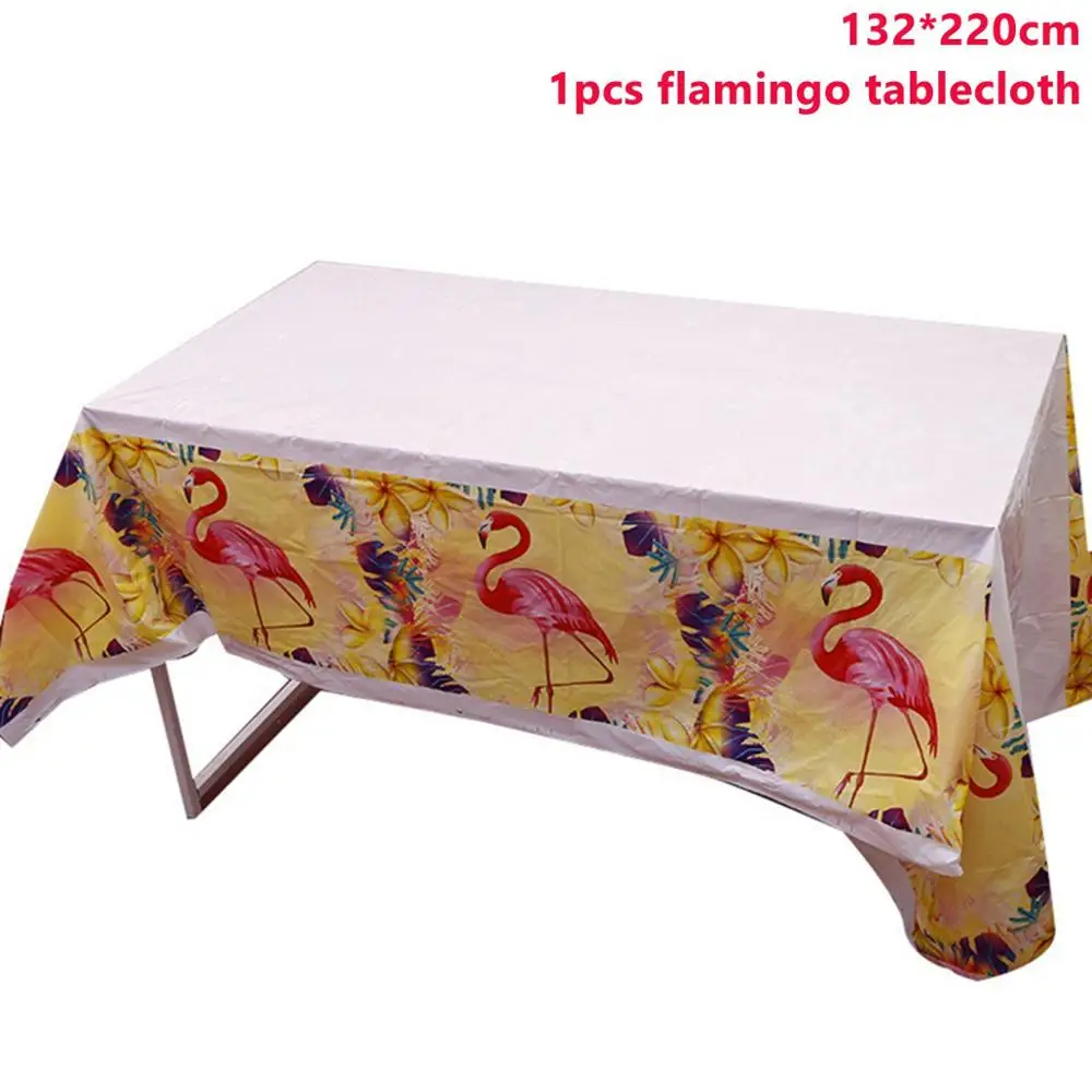 Flamingo Tablecloth Taoup 68*48 см Розовый фламинго Photo Booth рамки День рождения Декор поставки летняя Гавайская участник Luau тропический Фотокабины реквизит - Цвет: Flamingo Tablecloth