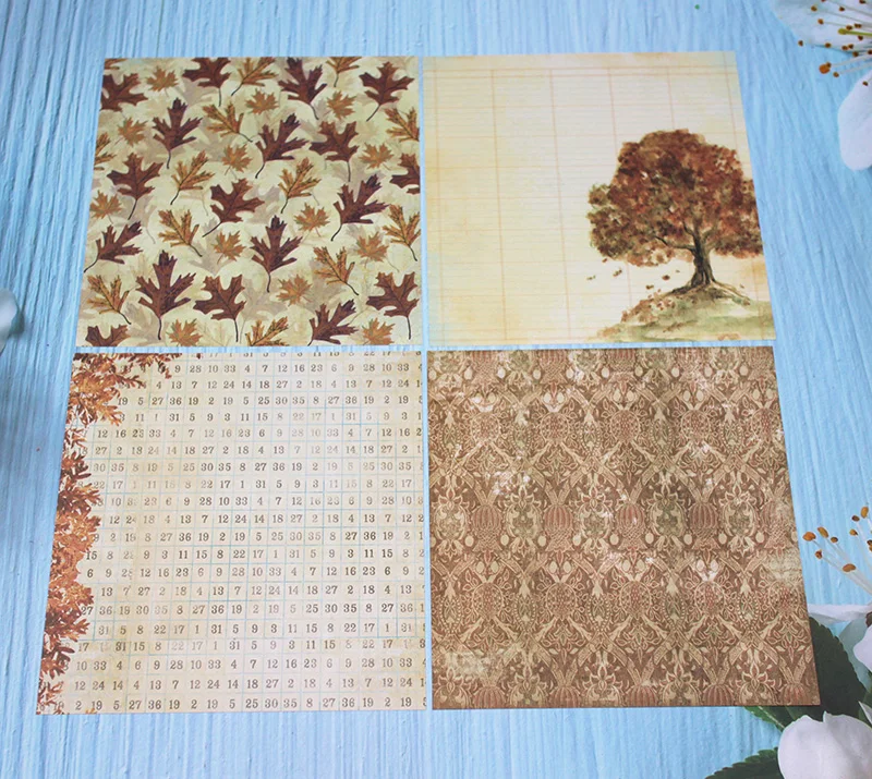 6‘’ Single-side Patterned paper autumn garden Paper Carft Origami Art Background Pad For Making Scrapbook handmade Craft paper