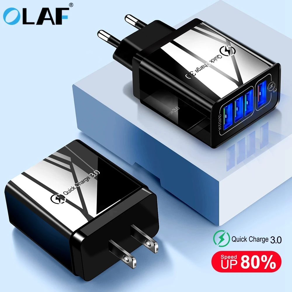 OLAF USB зарядное устройство Быстрая зарядка 3,0 быстрое зарядное устройство QC3.0 QC Универсальный адаптер настенное зарядное устройство для мобильного телефона iPhone samsung Xiaomi
