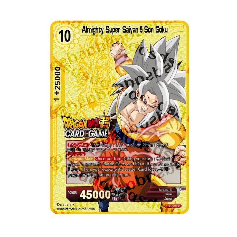 Золотая металлическая карточка из аниме Драконий жемчуг Broli friezson Goku американская