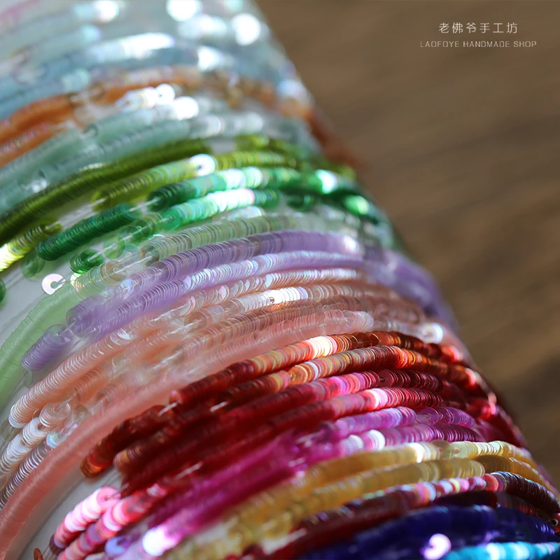 

[3mm Transparent Colorful Series] Sequins French Embroidery Pet Doll Clothing Accessories High Temperature Resistant Sequins
