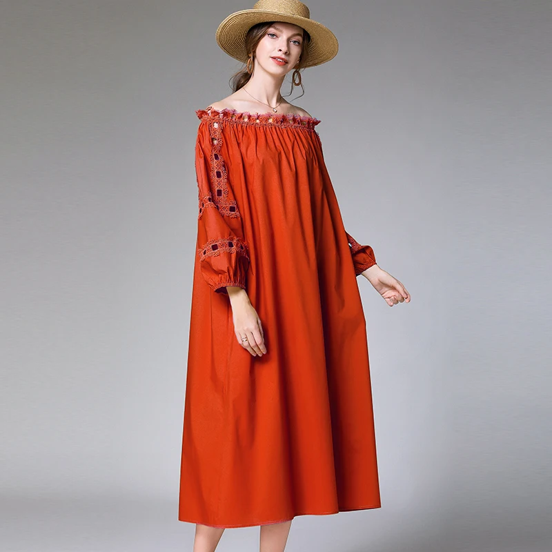 Женское платье с вырезом лодочкой весенне летние новые женские элегантные