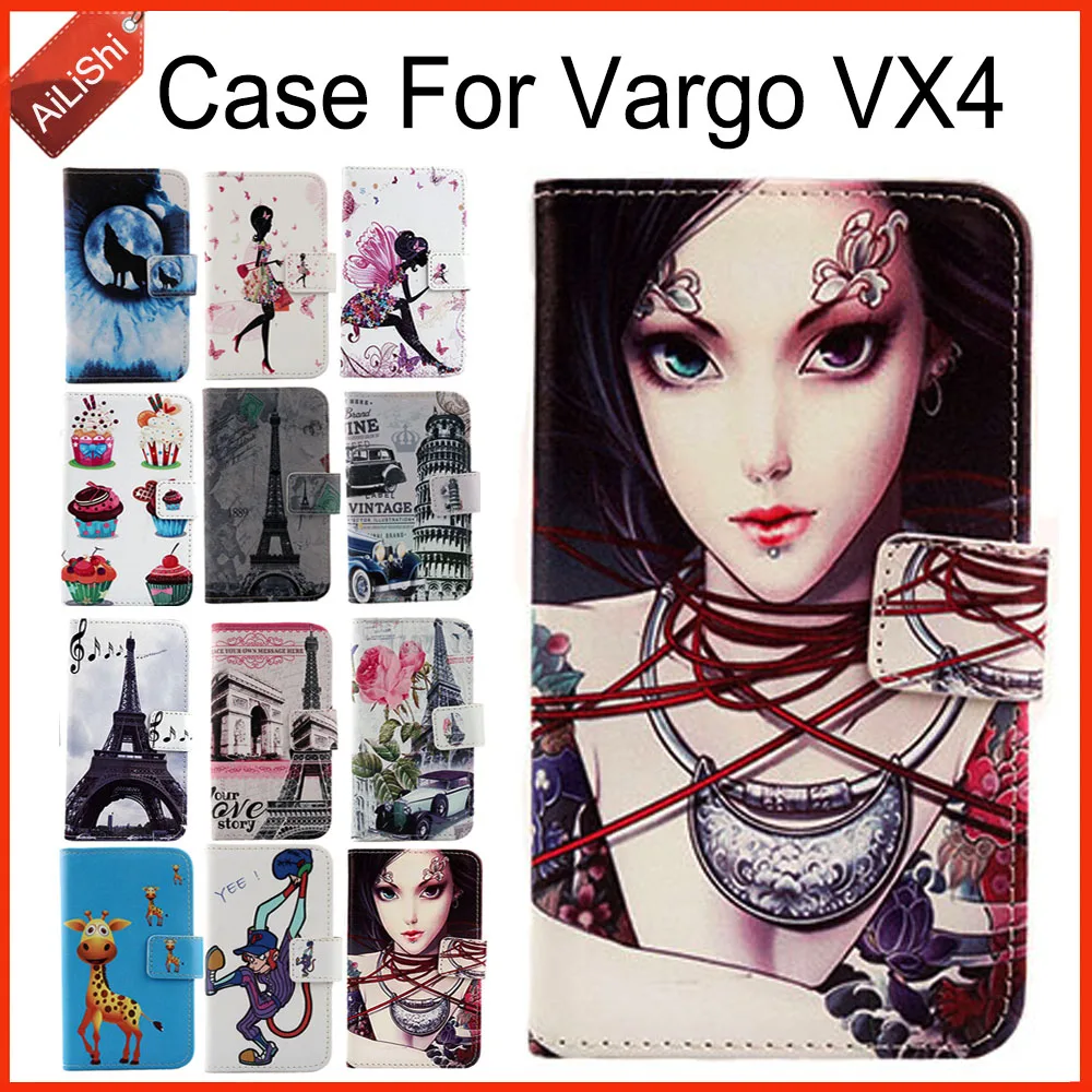 AiLiShi Case For Vargo VX4 Luxury Flip PU Painted Leather 100% Special Phone Protective Cover Skin+Tracking | Мобильные телефоны и
