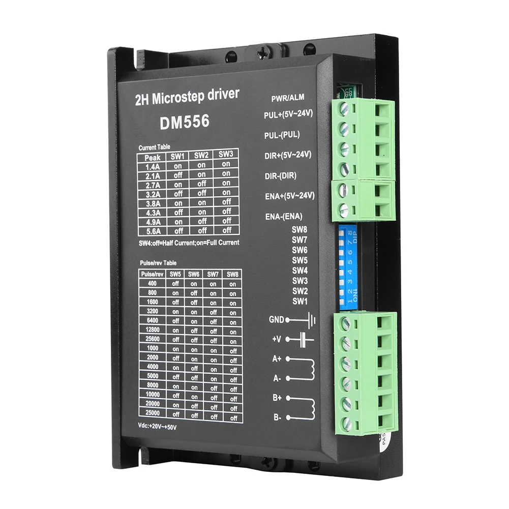 

DM556 Digital Stepper Motor Driver 2-Phase 5.6A Router Controller for Nema 23 57mm 34 86mm Stepping Motor Replaces M556