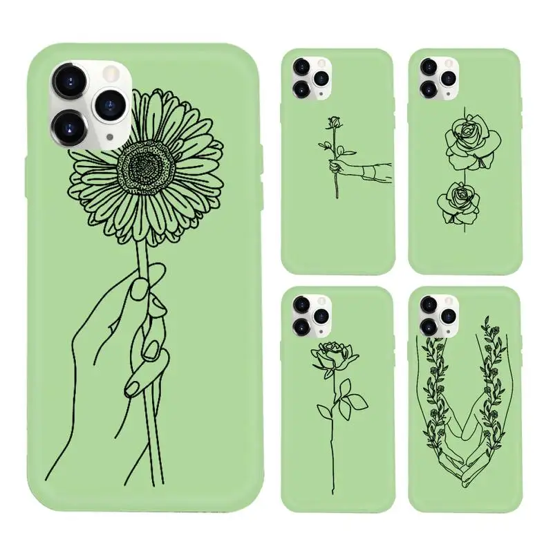 Чехол для телефона с абстрактным рисунком Love yourself цветок конфетных цветов iPhone 11 12