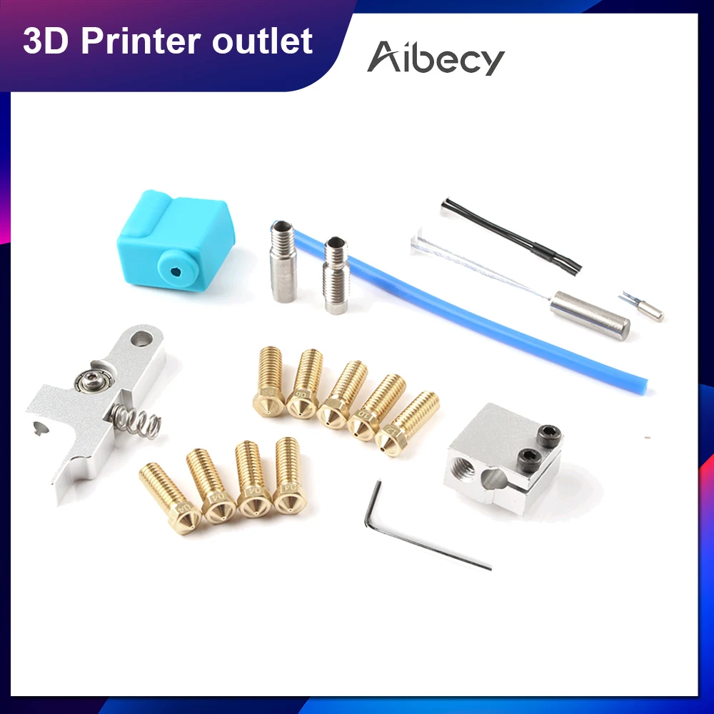 Комплект сопла для экструдера 3D принтера нагревательный блок ГОРЛОВАЯ трубка